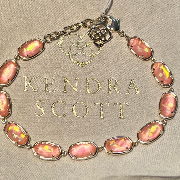 NWT Kendra Scott RARE & Retired Grayson Bracelet Iridescent Coral Illusion Gold! - Picture 16 of 16